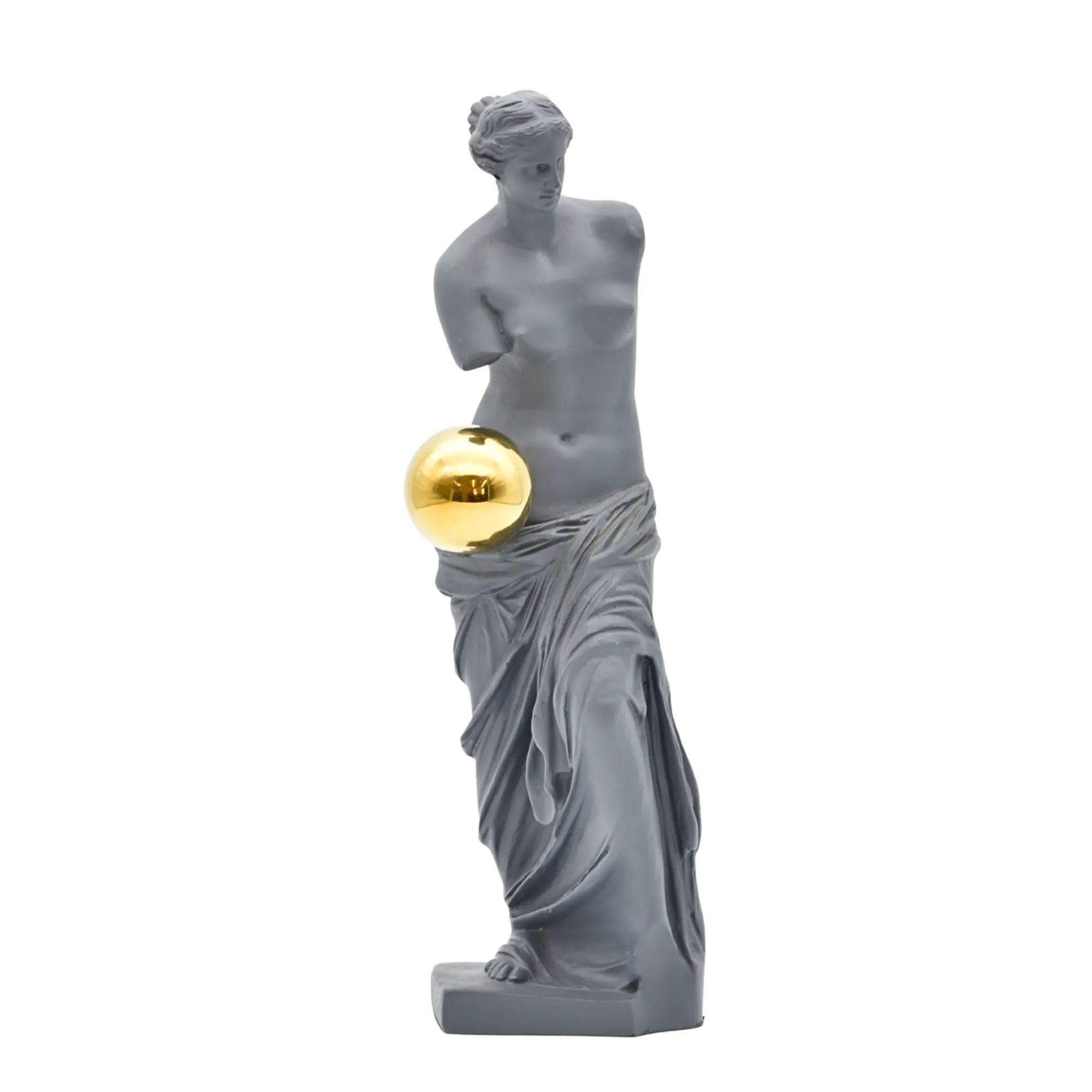 Dekofigur - Skulptur Klassische Büste mit goldener Sphäre Venus Aurea Default Title