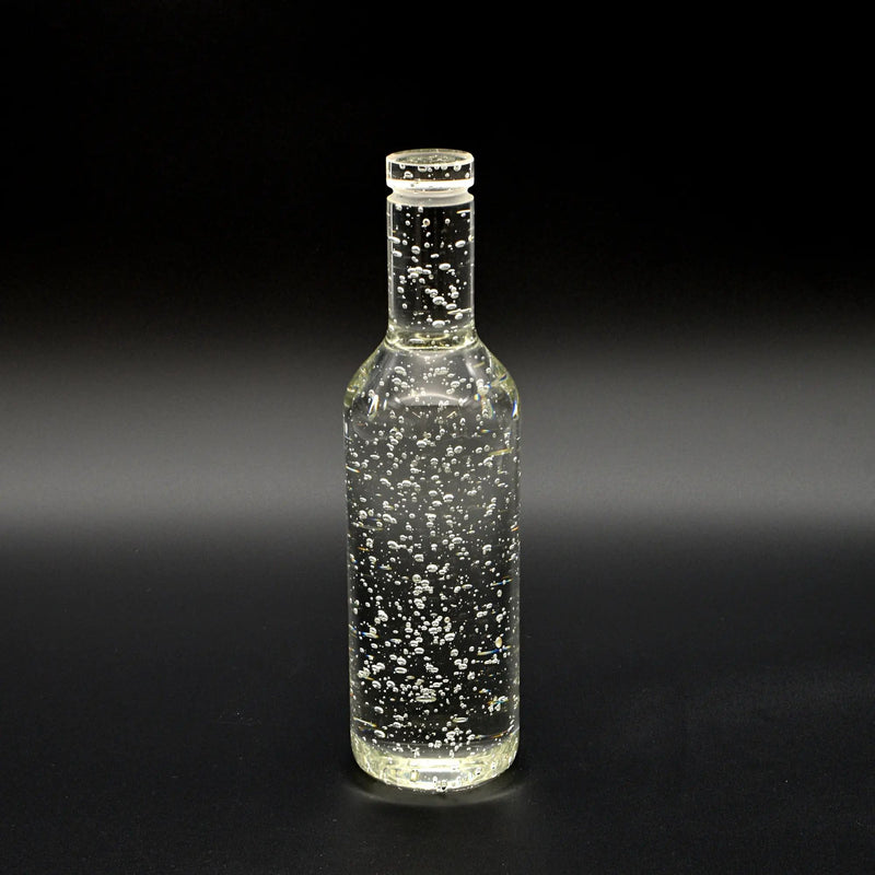 Dekoobjekt - Deko Kristallflasche - Skulpturale Kristallflasche Ampulla Aeria