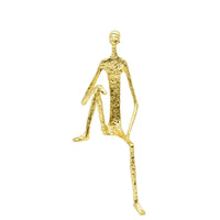 Dekofigur - Kantensitzende Skulptur Puristische Edge-Figur Silhouette Aurea