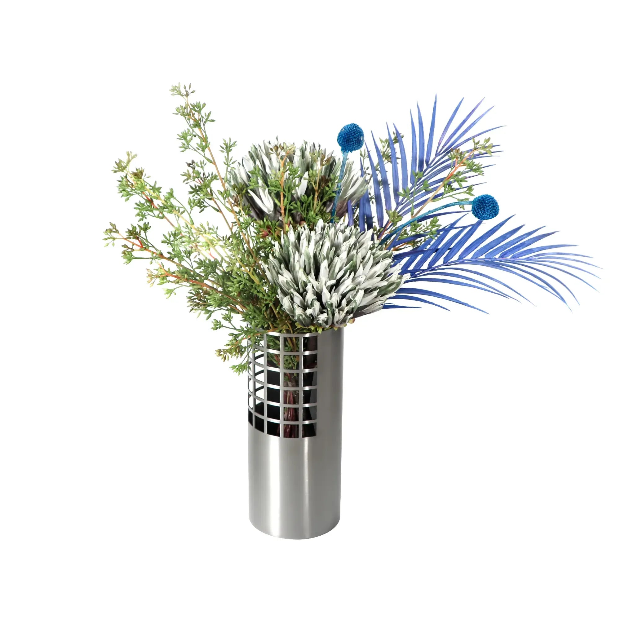 Edelstahlvase - Urban-Loft - Trockenblumenvase Metallic Loft