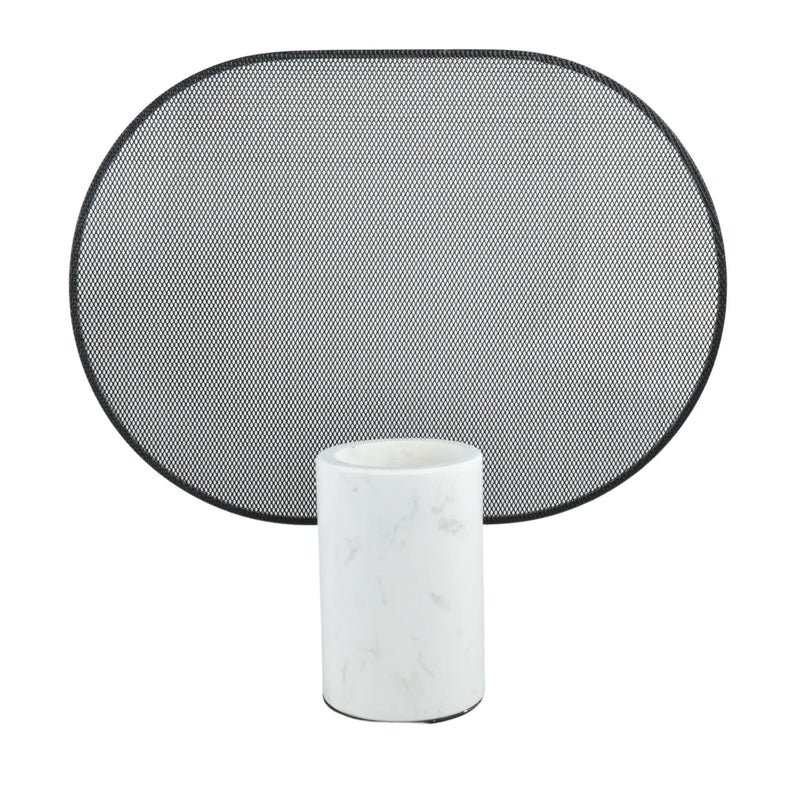Marmorvase - rund mit Alu - Exclusive Designervase Deko Tischvase Marble Eclipse