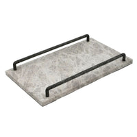 Tablett - Marmor mit Griffleisten - Edles Präsentiertablett – Design Serviertablett Pietra