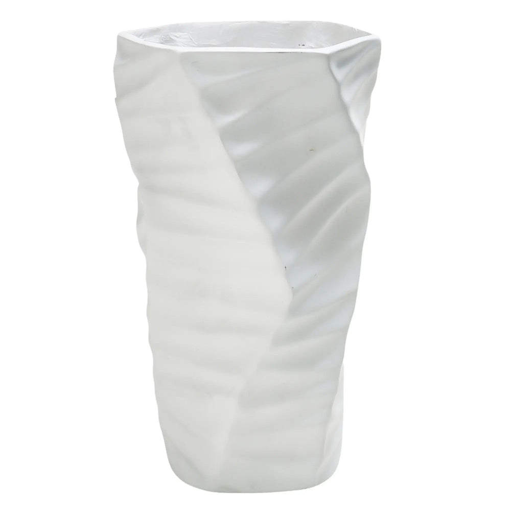 Tischvase - Keramikoptik - Große Standvase Struktur Wellenvase Vasi Duo
