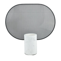 Marmorvase - rund mit Alu - Exclusive Designervase Deko Tischvase Marble Eclipse