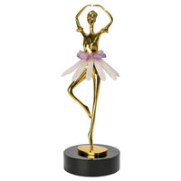 Dekofigur Ballerina – Edle Tänzerin Skulptur stehend – Regal Dekoobjekt in Gold