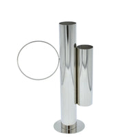 Edelstahlvase - Moderne Dekovase in skulpturaler Form - Architektonische Standvase Gemini Anello