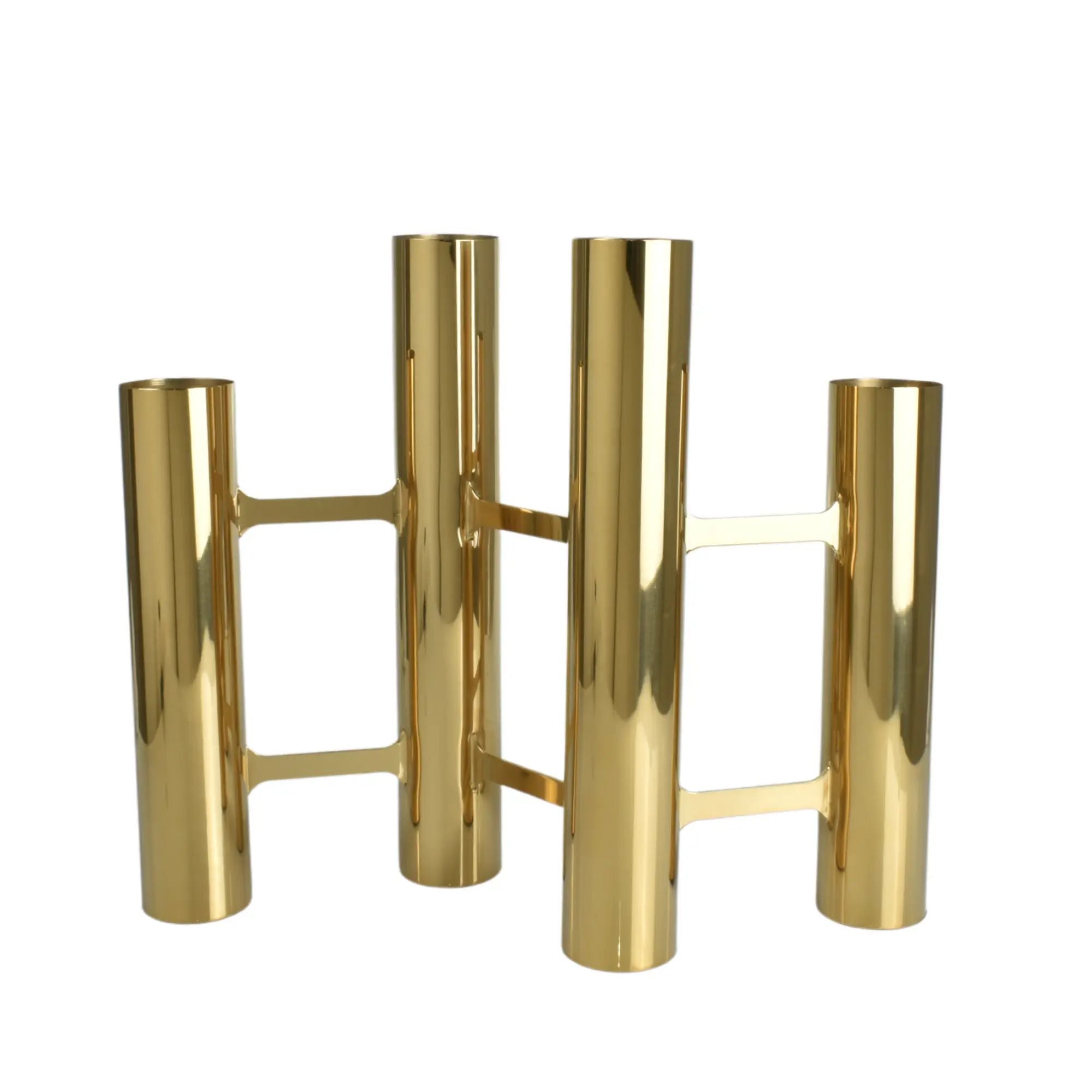 Tischvase - mit 4 Kammern - Große Metallvase mit Öffnungen für langstielige Blumen Magnifique Default Title