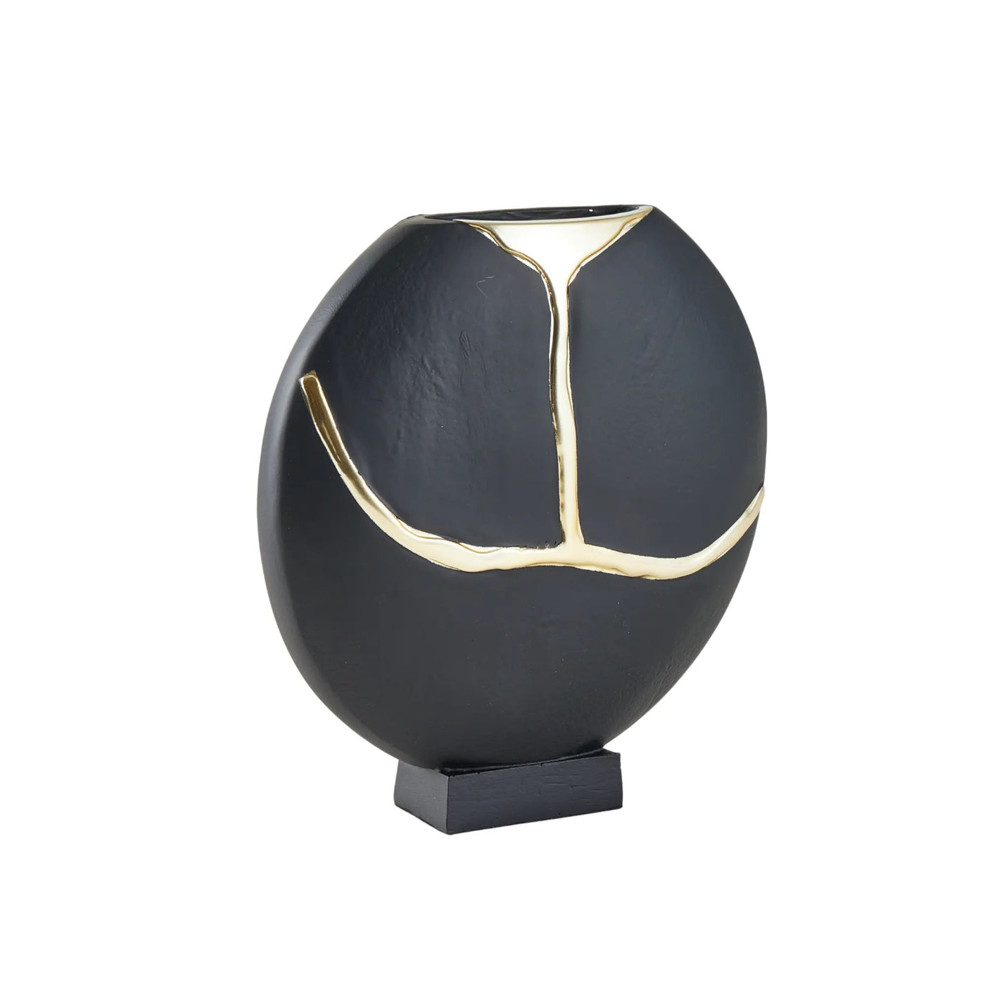Kintsugi-Vase - Ovale-Flache - Designer Dekovase Bosfor