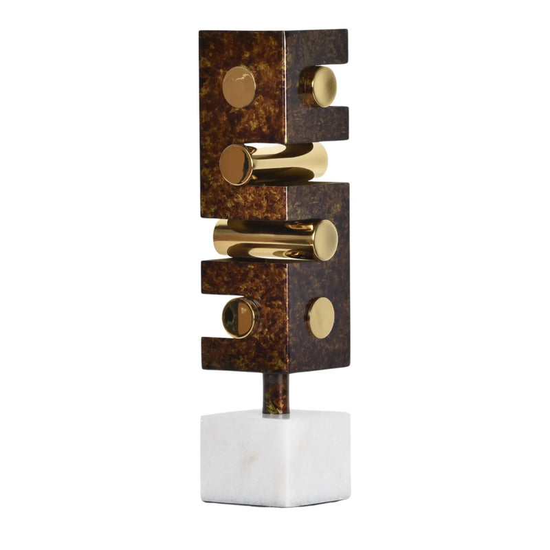 Skulptur - mit Goldakzenten - Designobjekt edle Dekoration Skulptur Seguro