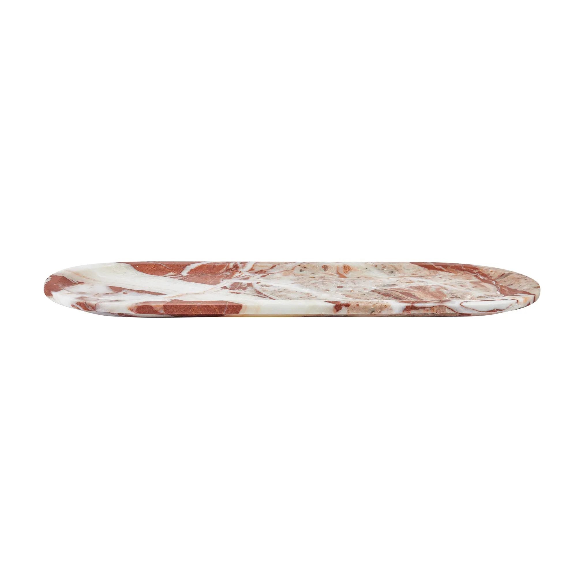 Tablett - aus Marmor - Serviertablett Dekotablett Nero Rot