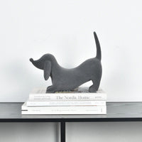 Tierfigur - Skulptur Samtige Hundefigur Canis Velours Élégance