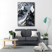 Großes Gemälde - Schnee in Alpen Berglandschaft - Cumbres Eternas