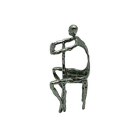 Denkerfigur - Abstrakte Skulptur filigrane Sitzfigur Cogito Nova