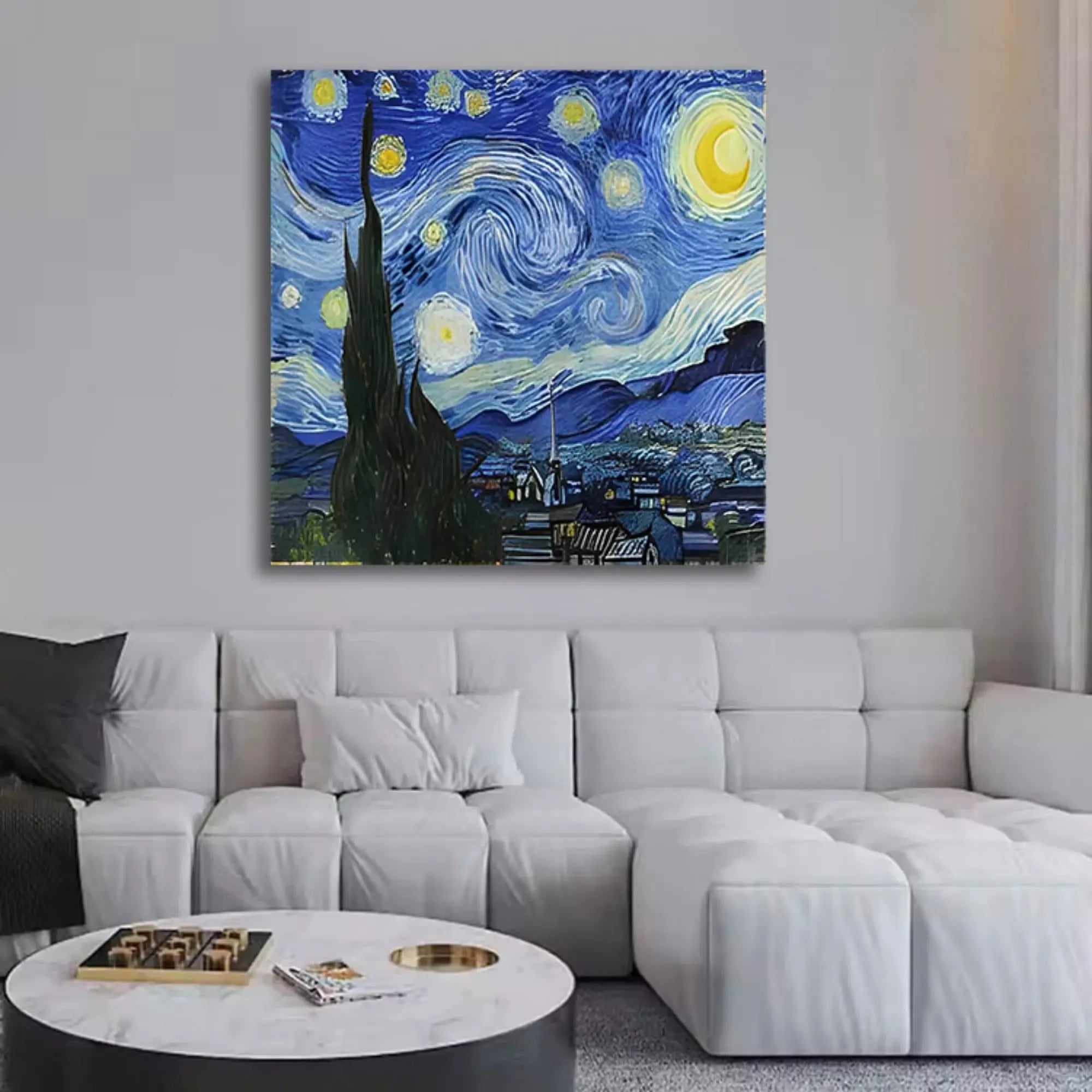 Großes Gemälde - Van Goghs Sternennacht, Reproduktion - Noche Estrellada