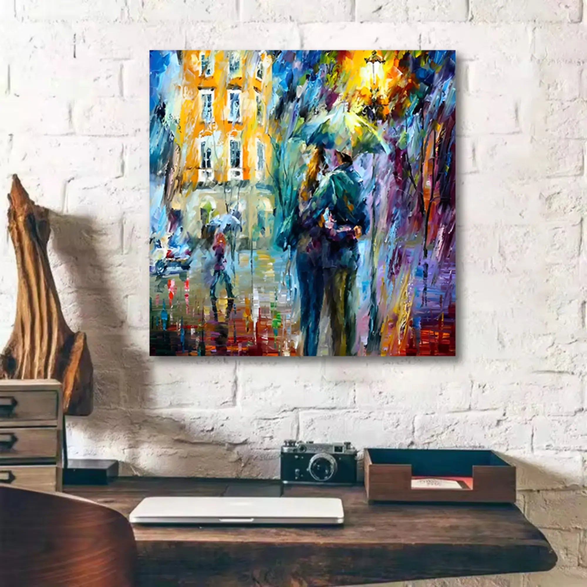 Großes Gemälde - Amor Bajo la Lluvia