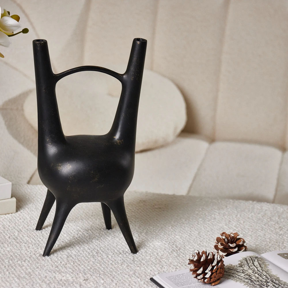 Dekorative-Vase - mit zwei Öffnungen - Vase Langstielige Blumen Bosfor