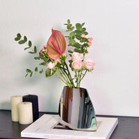 Edelstahlvase - Skulpturale Standvase Forma Argentum