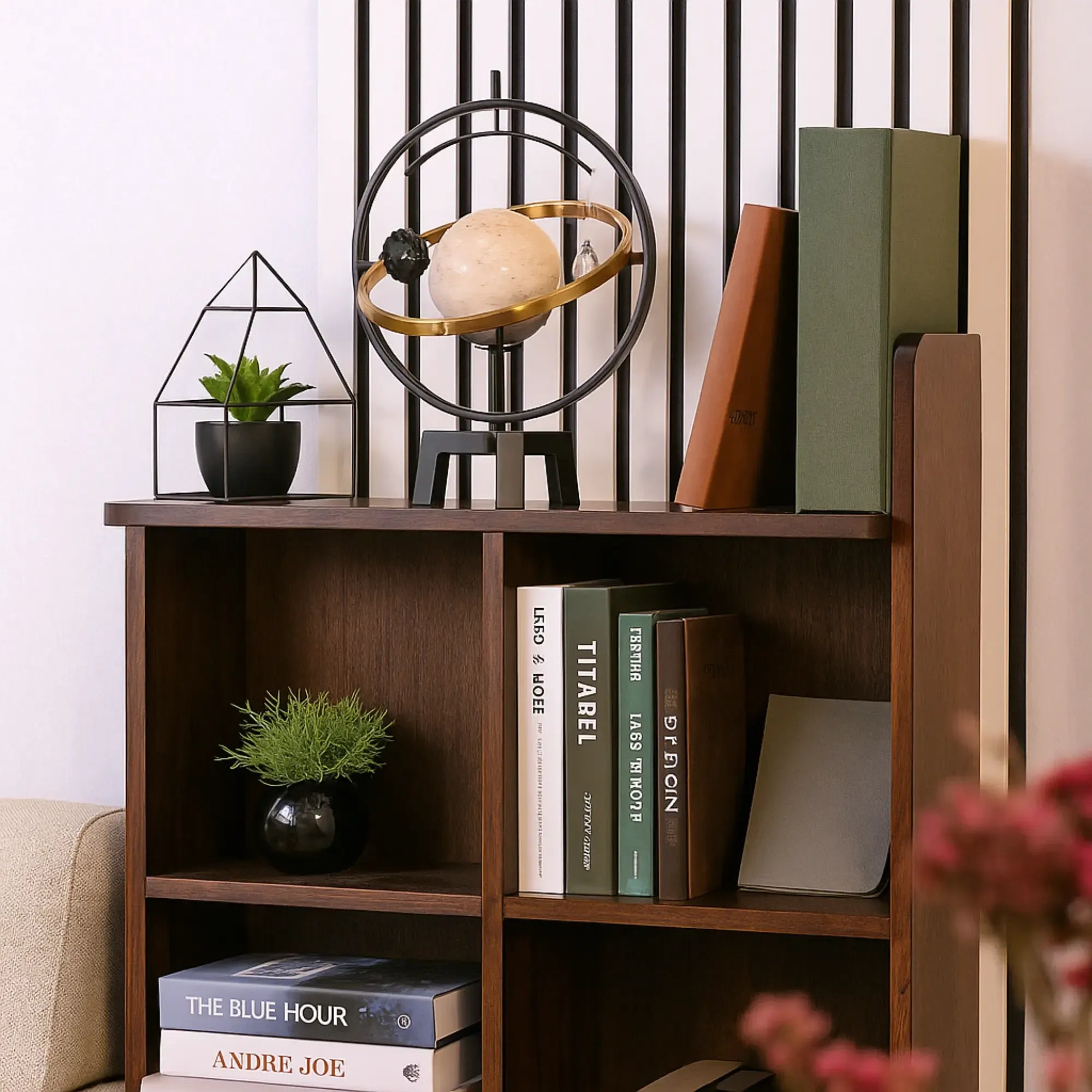 Dekoobjekt - Tisch-Globus - Moderne Abstrakte Dekokugel AstraCosmo schwarz, gold