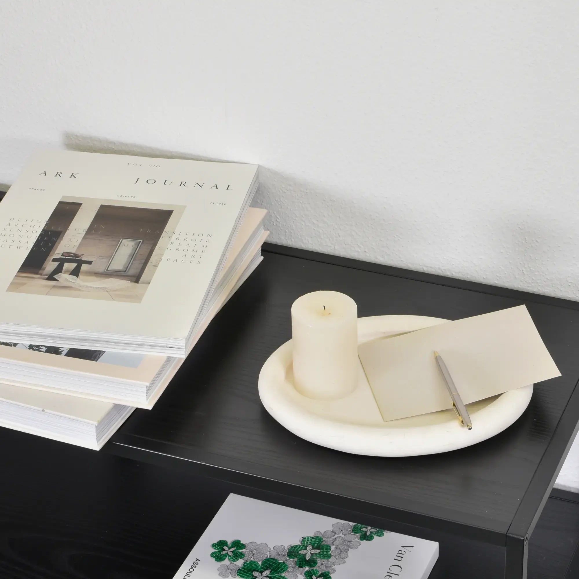 Tablett - Serviertablett Puristisch – Dekoteller im Doppel-Set – Ablage-Schale Alba Duo Klein