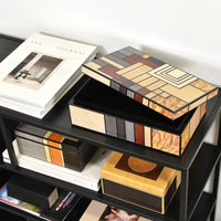 Schmuckbox - Edle Aufbewahrungsbox Intarsien – Art-Deco Schmuckdose – Coffee-Table-Box Mosa