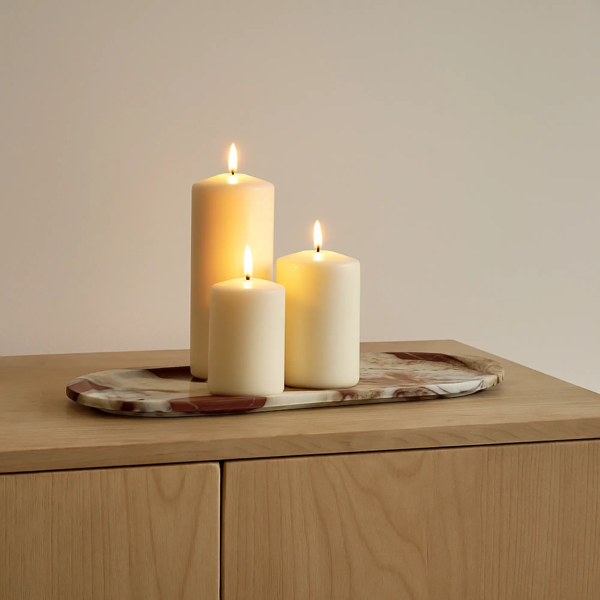 Tablett - aus Marmor - Serviertablett Dekotablett Nero Rot