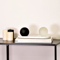 Dekoobjekt - Tablett mit Kugeln Carrara-Marmor – Dekoplatte – Designtablett Equilibrio