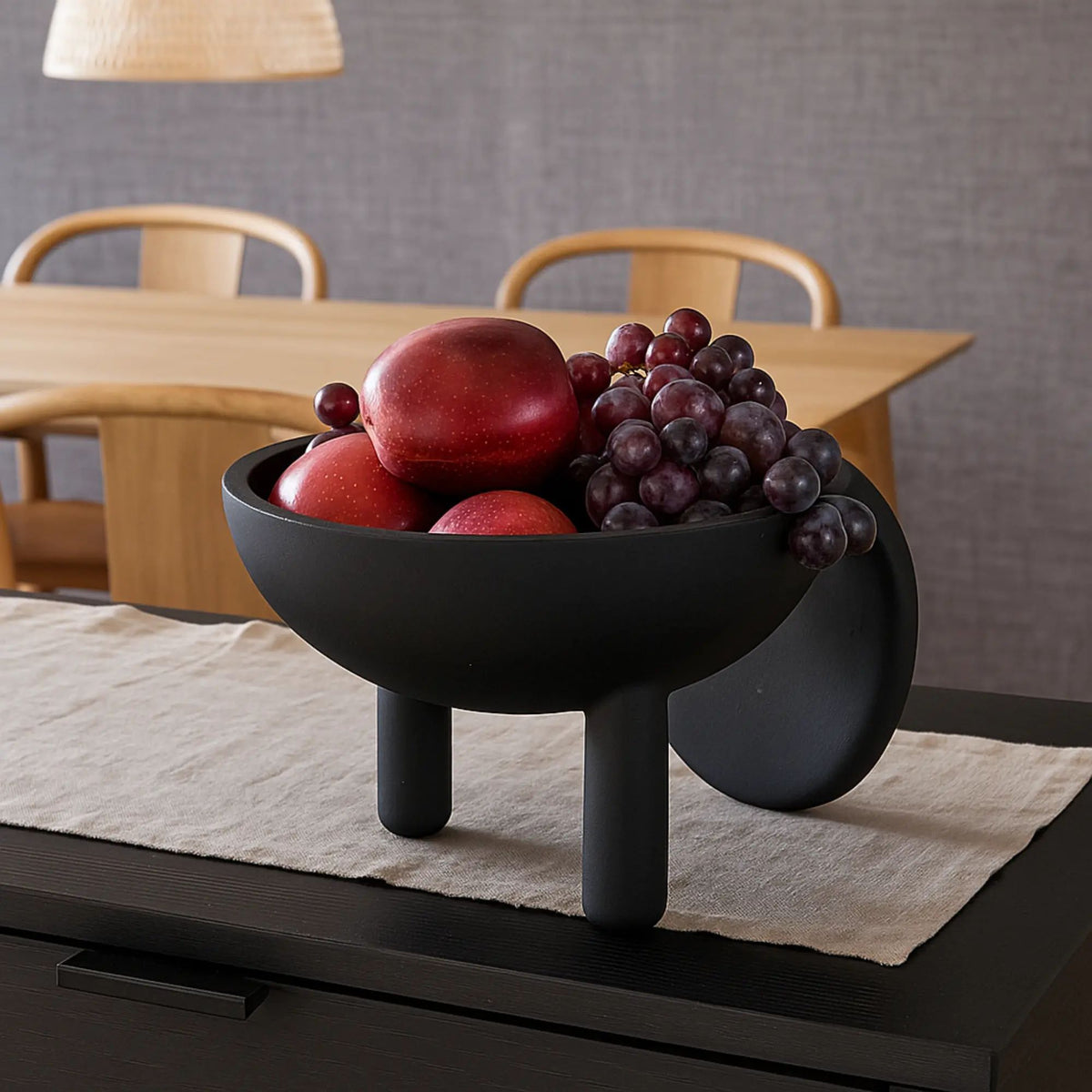Fruchtschale - auf 3 Füßen - Dekorative Design Fruchtschale Bosfor