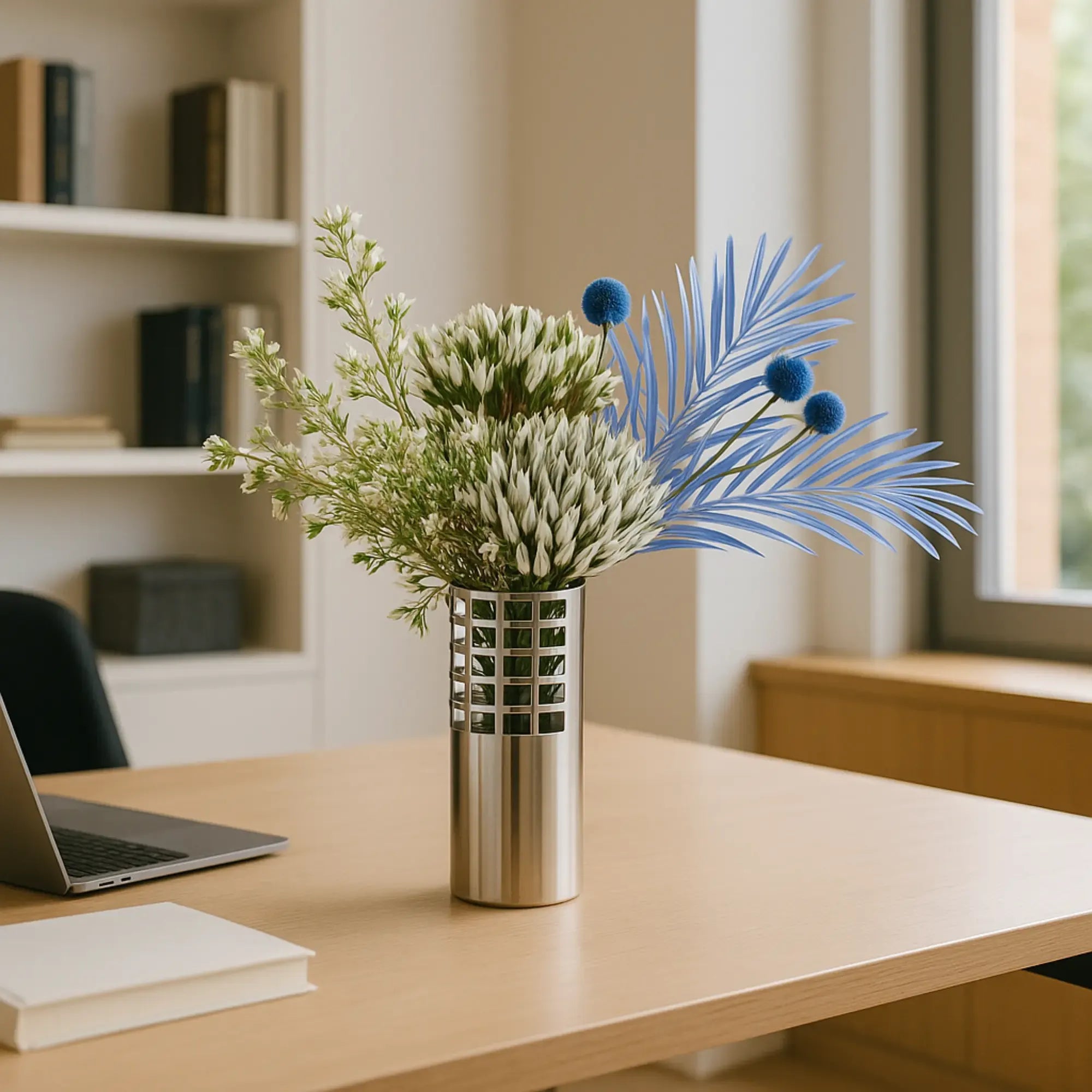 Edelstahlvase - Urban-Loft - Trockenblumenvase Metallic Loft