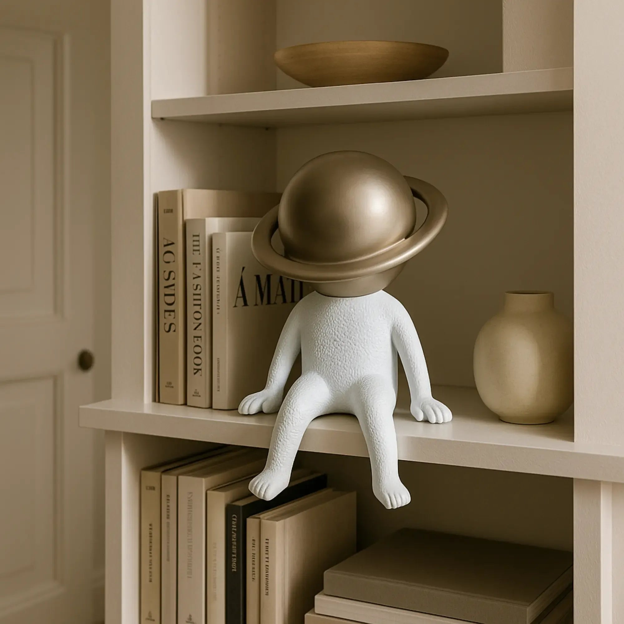 Dekofigur - astronautenstil mit Ring - Deko-Objekt für Regal Marsianer Default Title