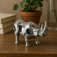Tierfigur - Nashorn - Edle Deko-Skulptur Design Deko-objekt Brass Guardian