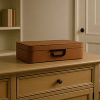 Lederbox - rechteckig mit Deckel - Edle Accessoirebox stilvolle Schmuckbox Aristo Case