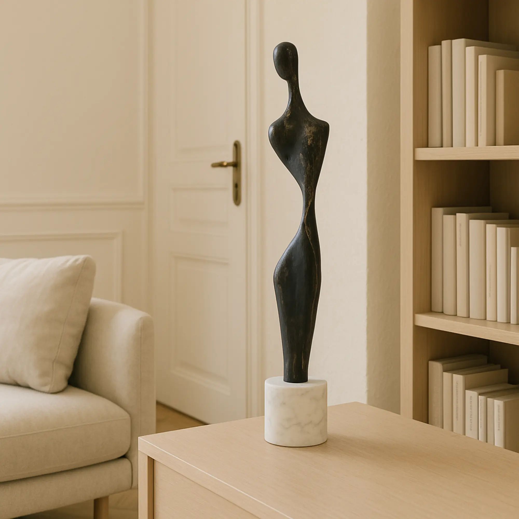 Dekoskulptur - Stahl-Skulptur - Moderne Statue elegante Damenfigur Figura Eleganza Default Title