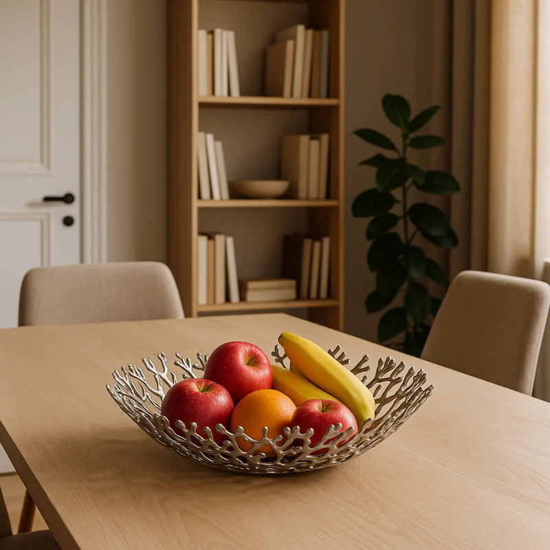 Obstschale - Korallenoptik - Edle Runde-Schale Design-Fruchschale Corallo Bowl