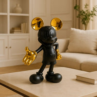 Zeichentrickfigur - Lachender Goldener Micky Maus Sammlerstück - wel.Mickey Mouse