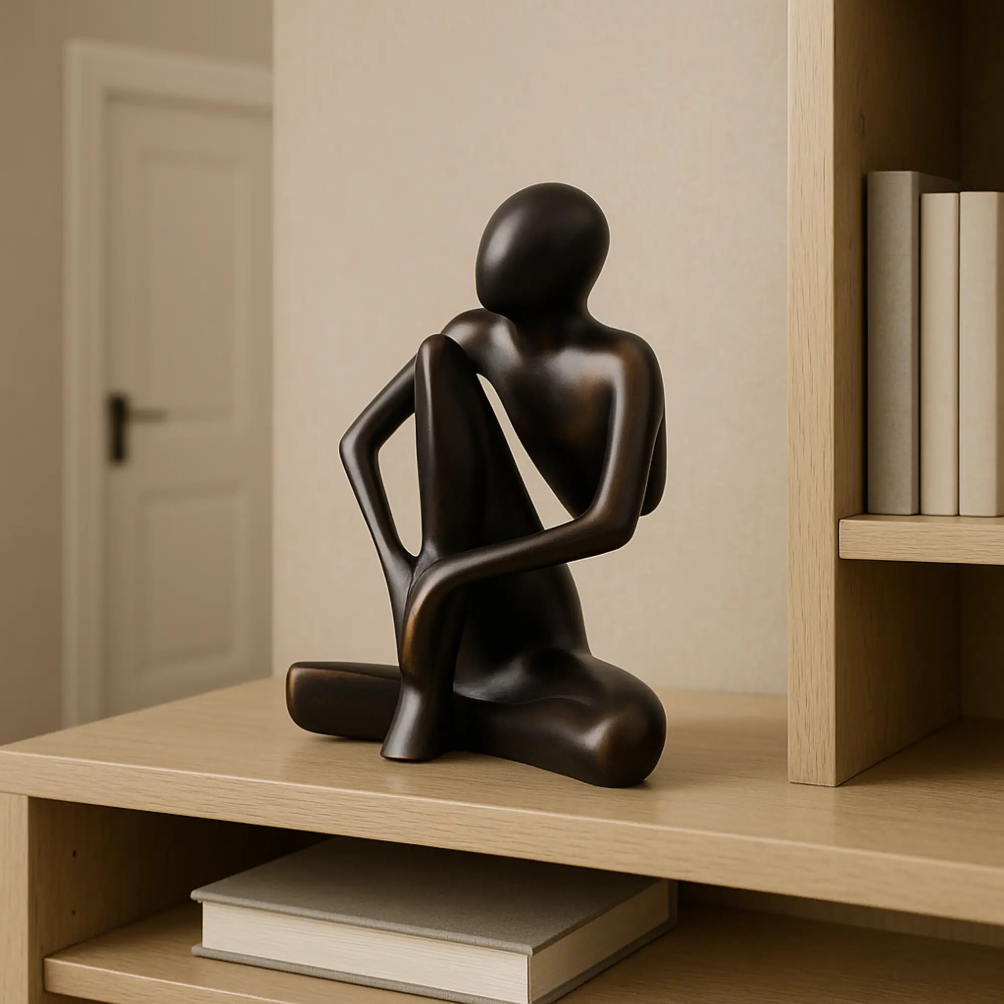 Dekofigur - Abstrakte Denkerfigur - Abstrakte Skulptur Meditative Beobachterfigur Contemplatio Default Title