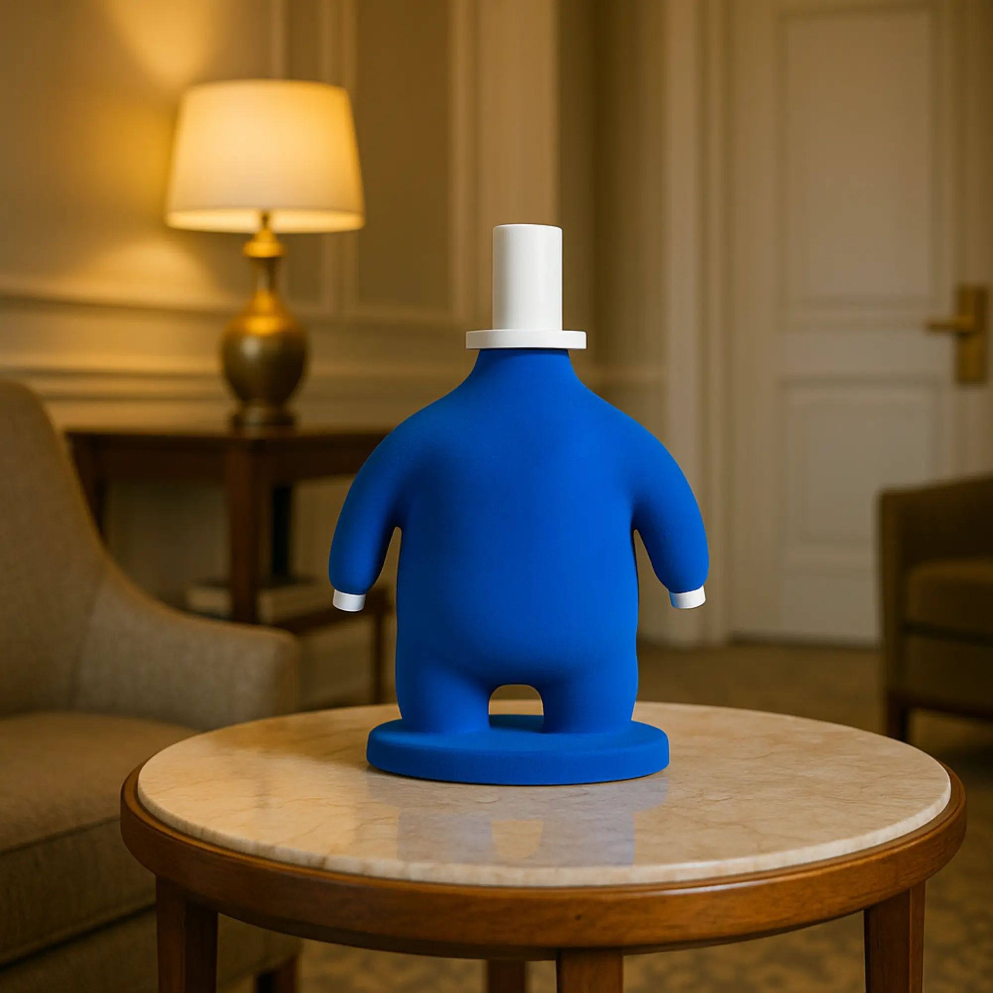 Sammlerfigur - Samtierte Skulptur im Pop-Art-Stil Monsieur Cobalt Nan