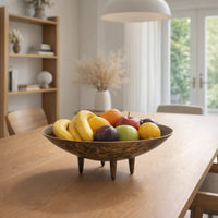 Messingschale - Runde Dreifuß-Dekoschale - Bronze Deko Bowl – Aurea Tripode