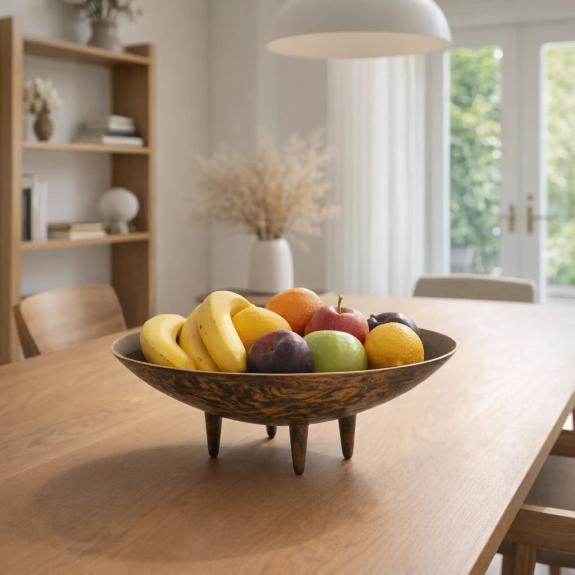 Messingschale - Runde Dreifuß-Dekoschale - Bronze Deko Bowl – Aurea Tripode Nan