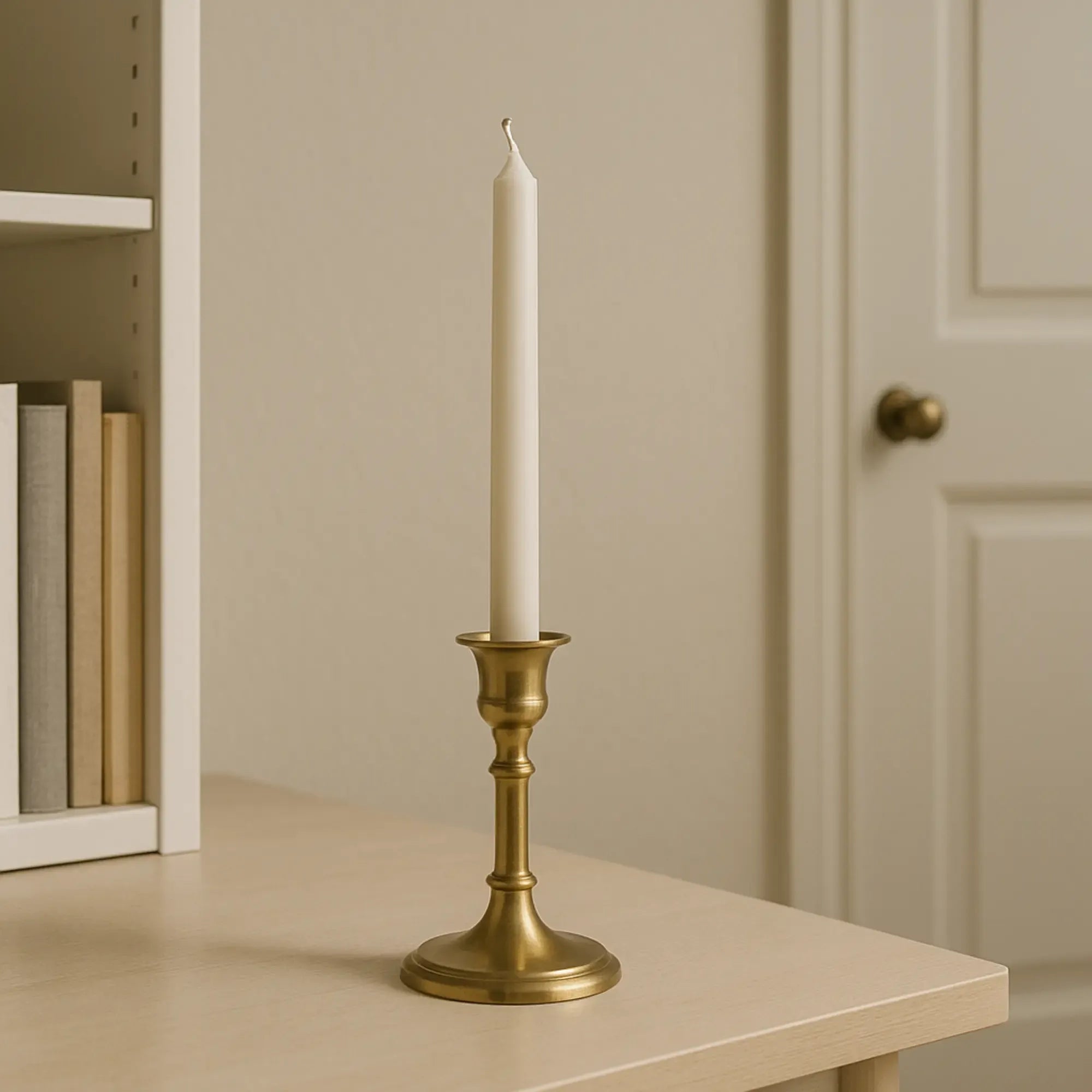 Stabkerze - Tafelkerzen-Set Schlanke Stabkerzen aus feinem Wachs – Elfenbeinweiß, 3er – Lumen Élancé Nan