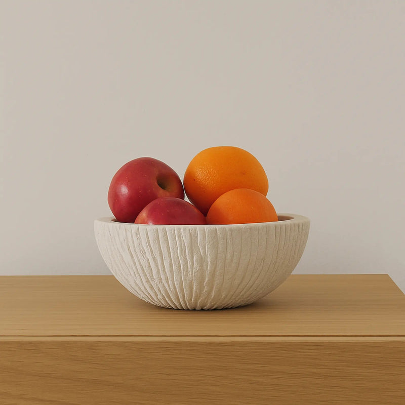 Servierschale - Relief Design 20cm - Schöne runde Obstschale Afina