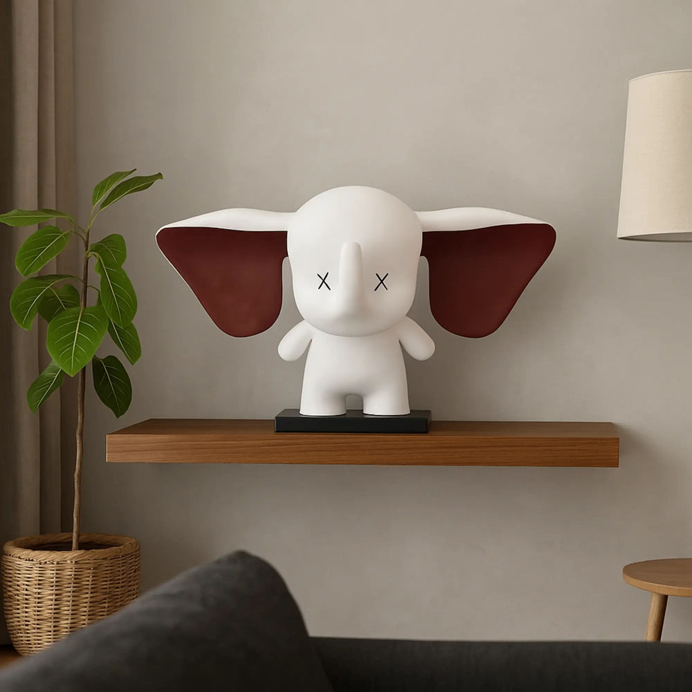 Cartoonfigur - Deko Skulptur Pop‑Art Jumbo Elefant Große – Art-Toy – Deko‑Objekt Elephas Dumbo