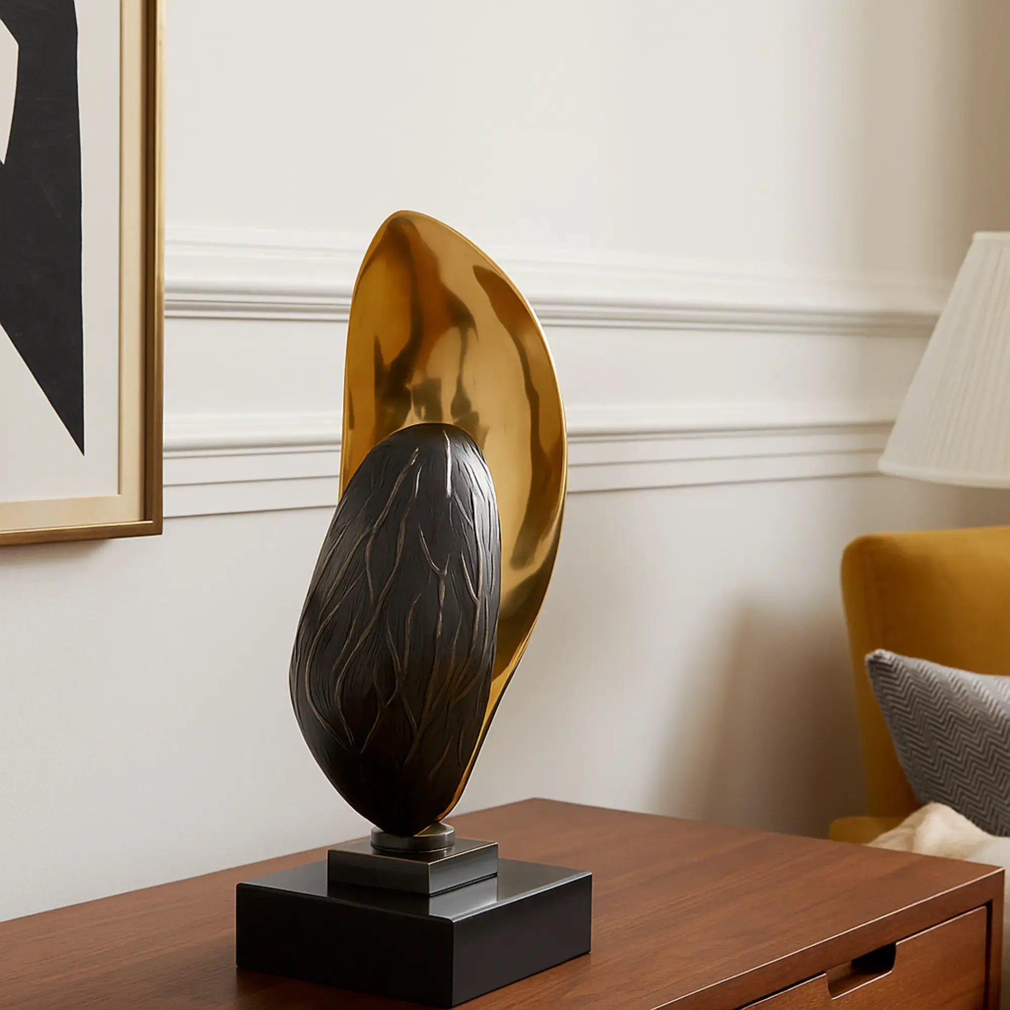 Skulptur - in Blätterform - Kunstobjekt hochglanz Metallskulptur Fogli Default Title