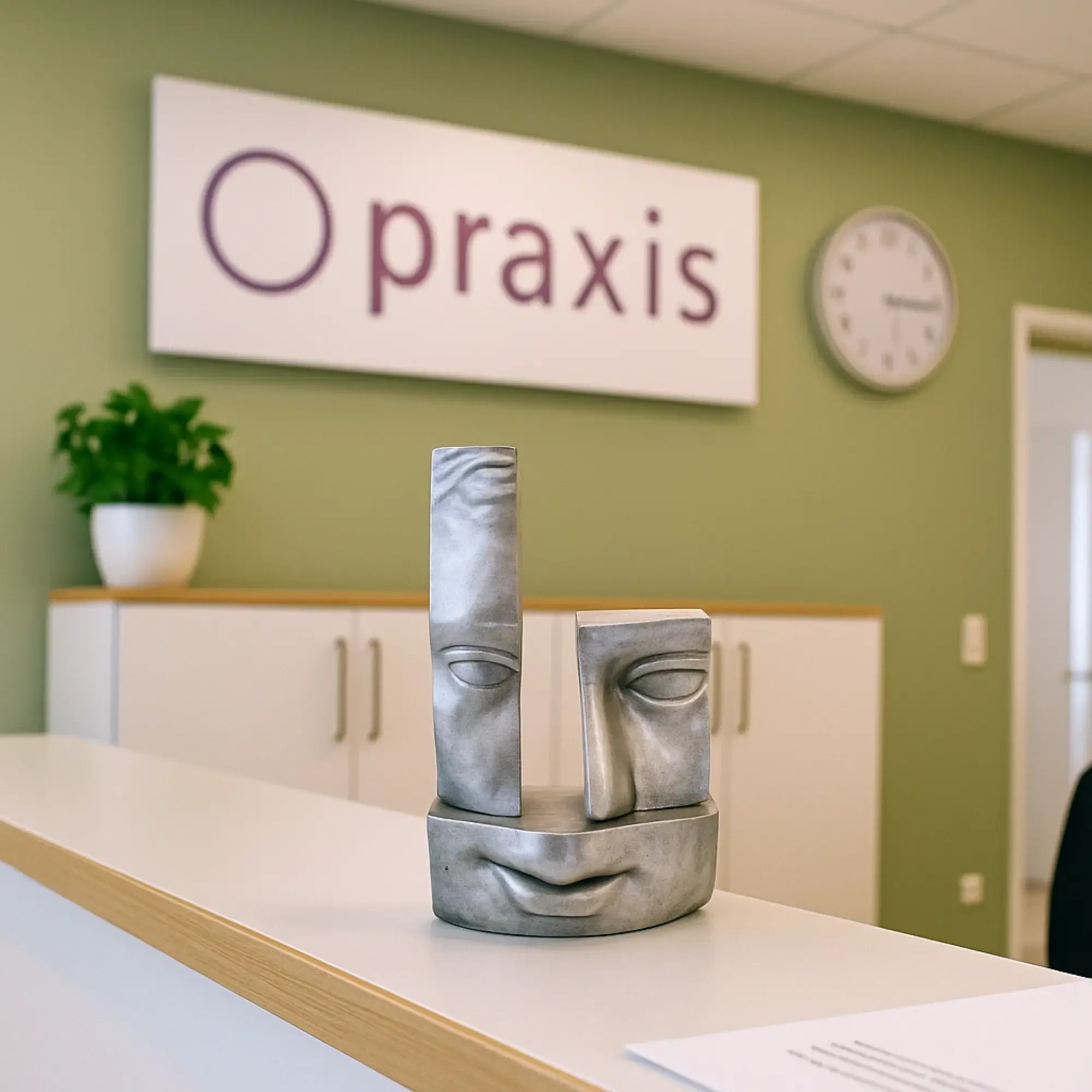 Steingesicht - Steinoptik - Deko Gesichtsskulptur Kopf Dekoration Stonehenge