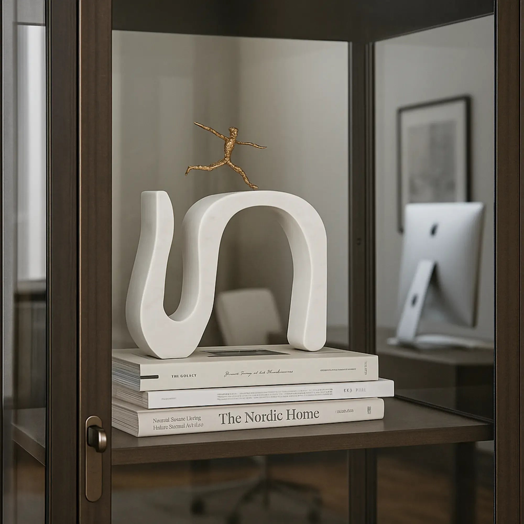 Dekofigur - Gold auf Marmor - Dekoskulptur Sportlerfigur Veloce Default Title