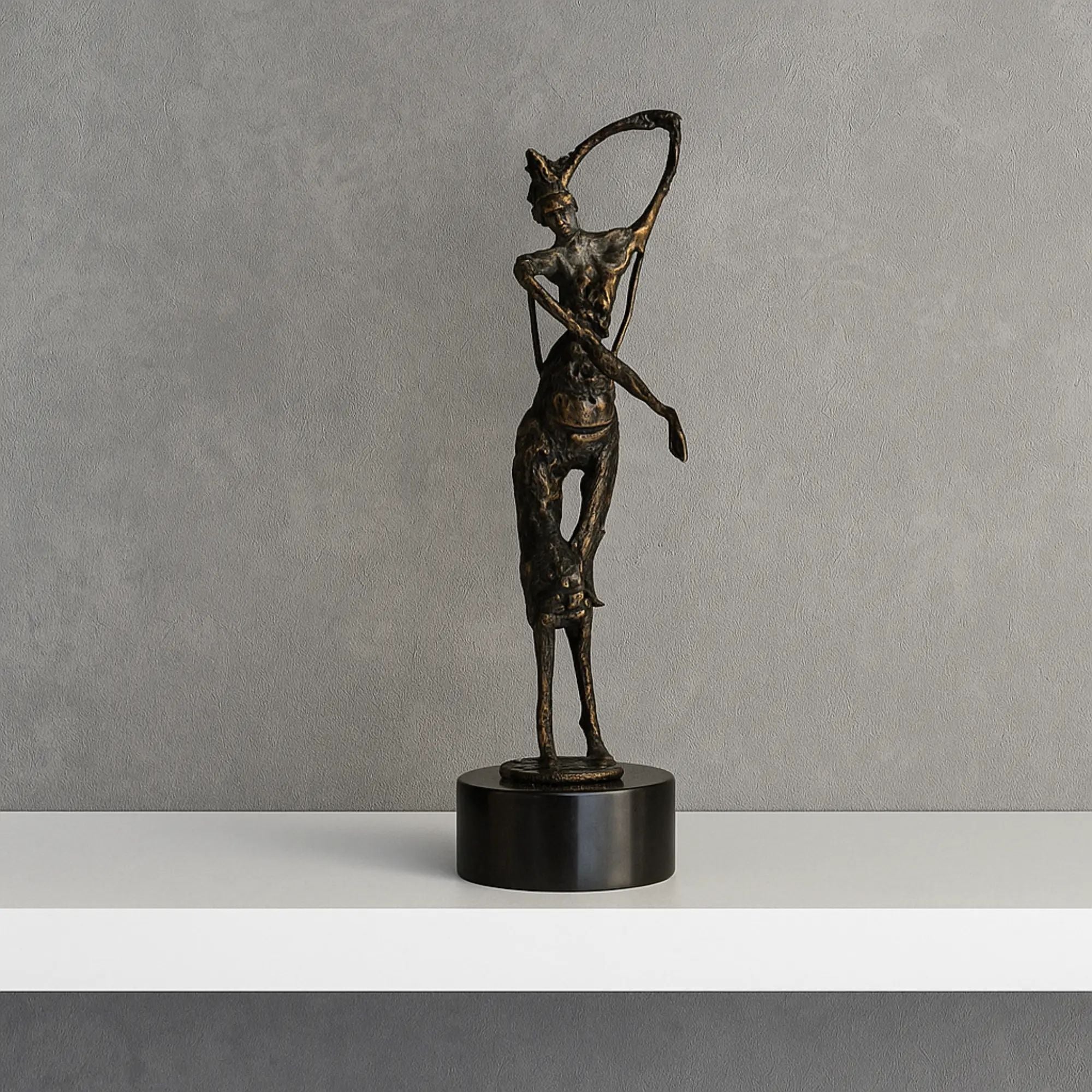 Dekofigur - Skulptur Elegante Tanzsilhouette auf Marmor – Femme Élan Default Title
