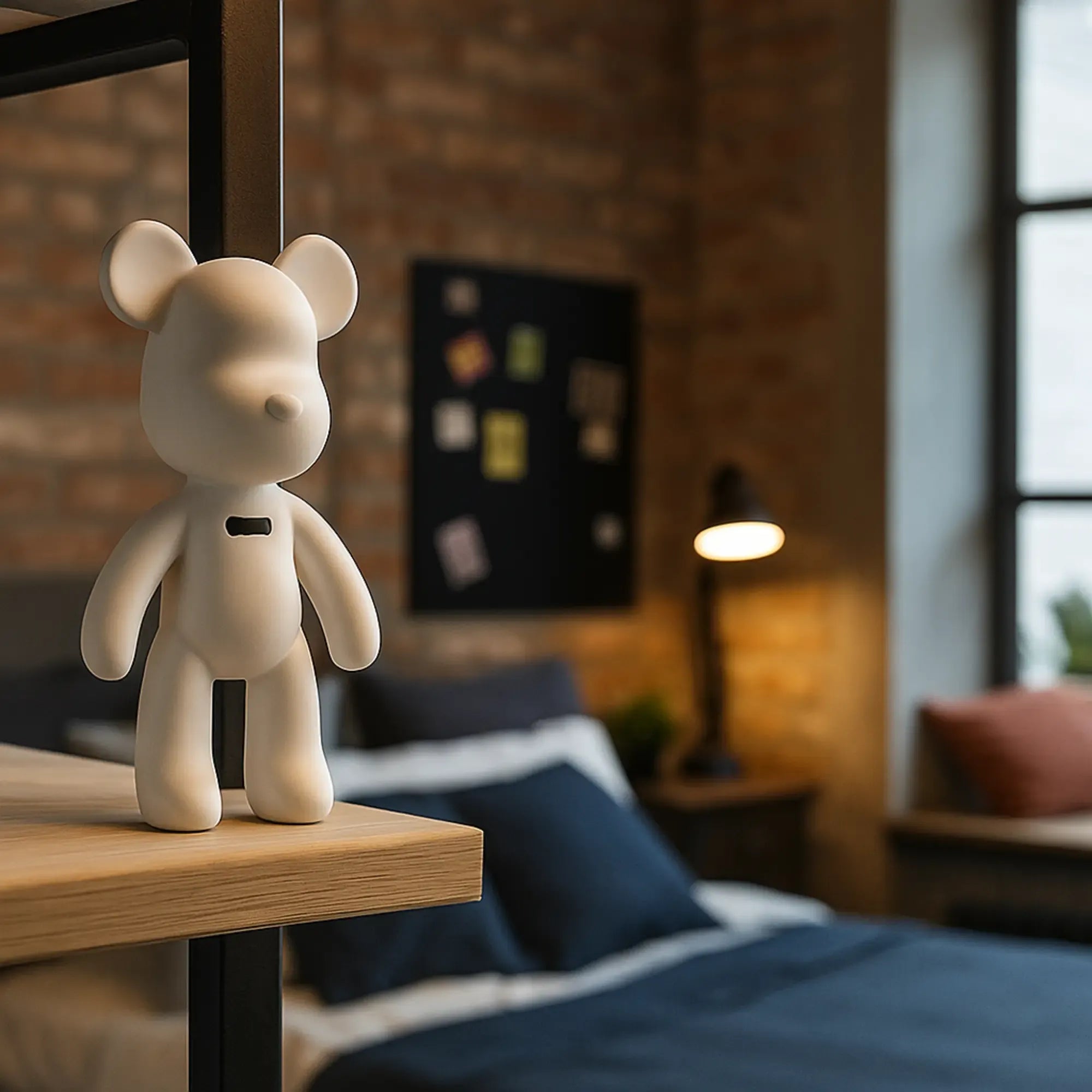 Tierfigur - bearbrickdesign - Dekobär groß Bärenskulptur Urban-Bear Weiss