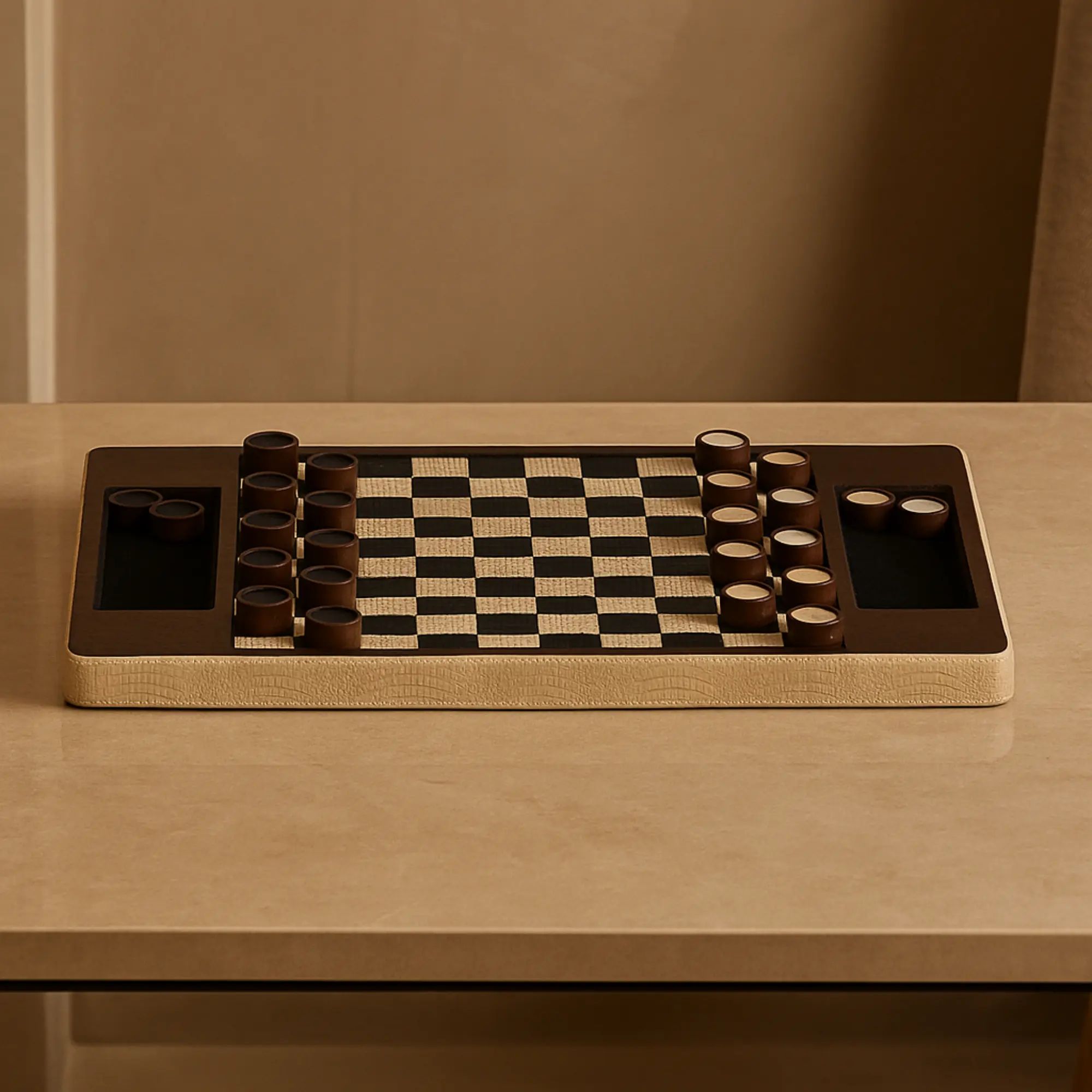 Damespiel - Checkers Brettspiel - Exklusives Strategiespiel Elegance Checkers Damespiel Default Title