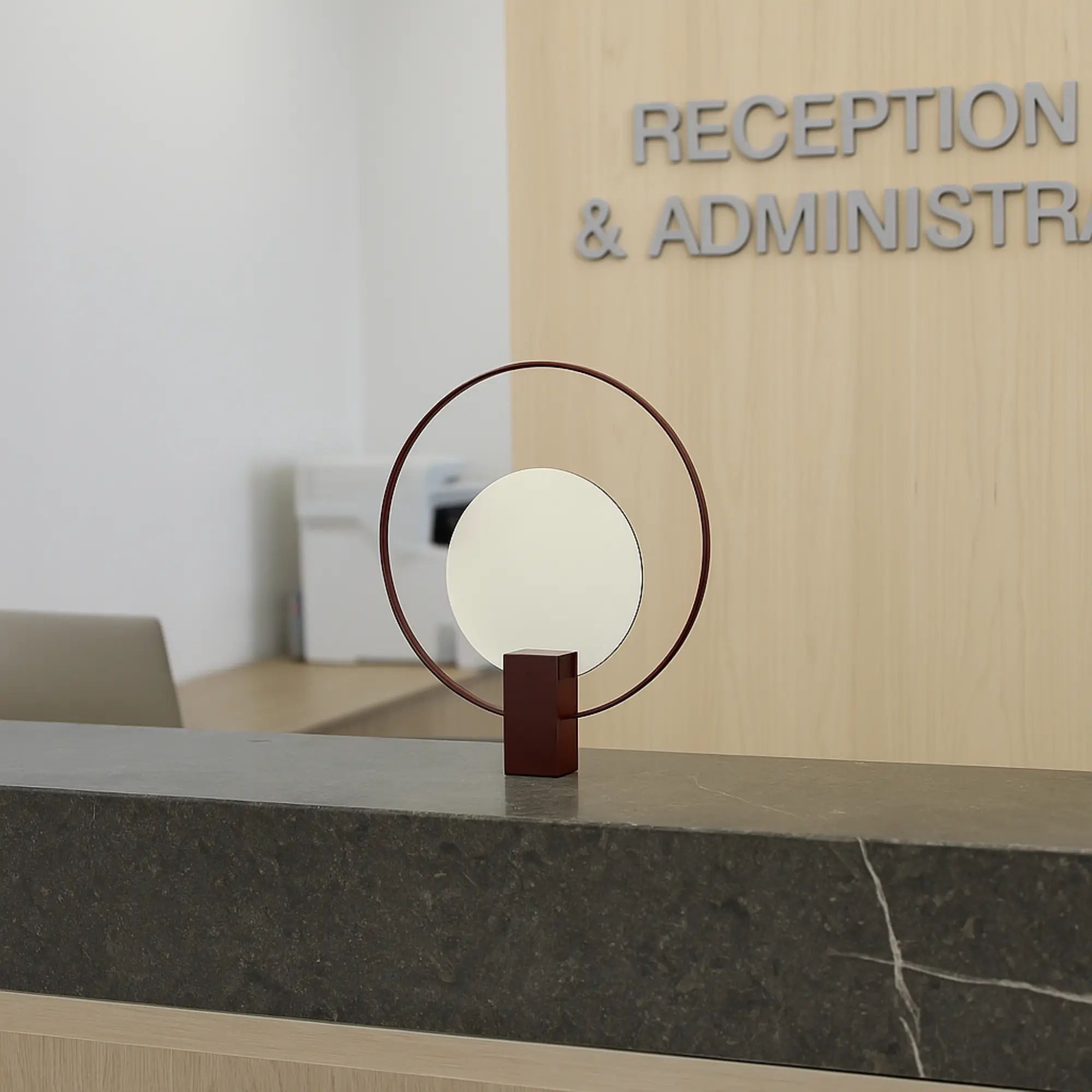 Dekoobjekt - Abstrakte-Runde Dekofigur - Skulptur Minimalistische Ringkomposition Argentum Orbis Default Title