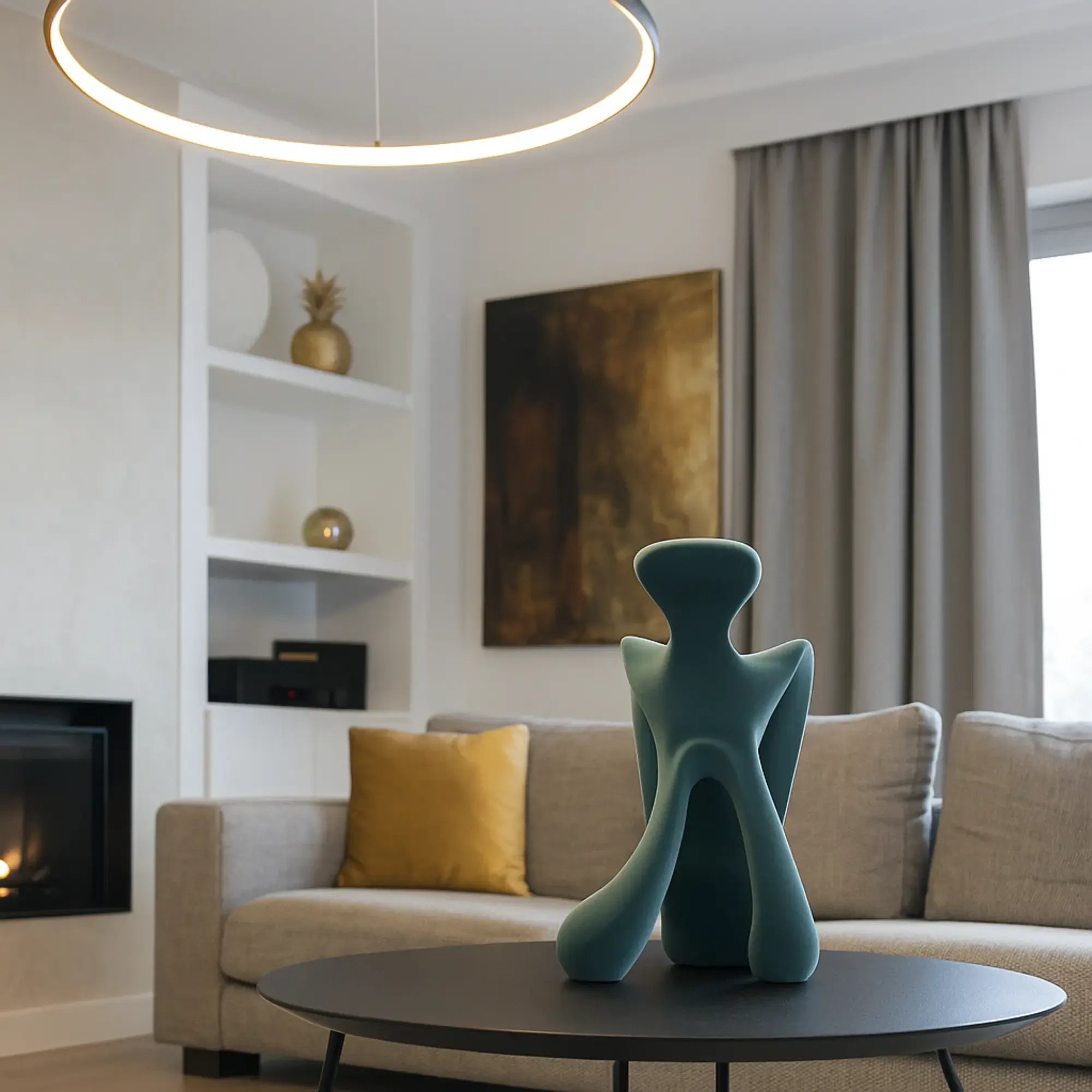 Samtfigur - extravagante Dekoration - Deko- Designobjekt Figur aus Samt Gambe