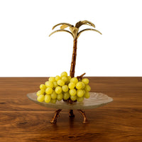 Dessertetagere - einstufiges Glas - Dessertteller klassische Etagere Palme